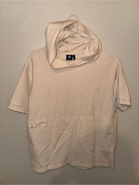 Bearded Goat Cream Short-Sleeve Hoodie Shirt